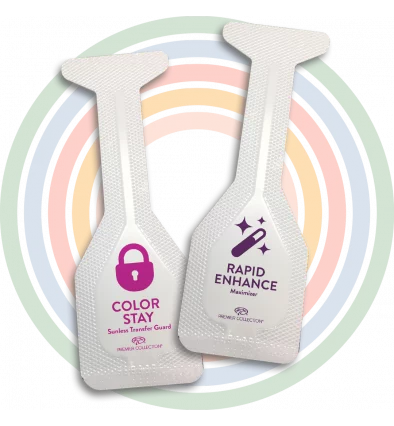 Specialty products: bottles of Rapid Enhance and Color Stay